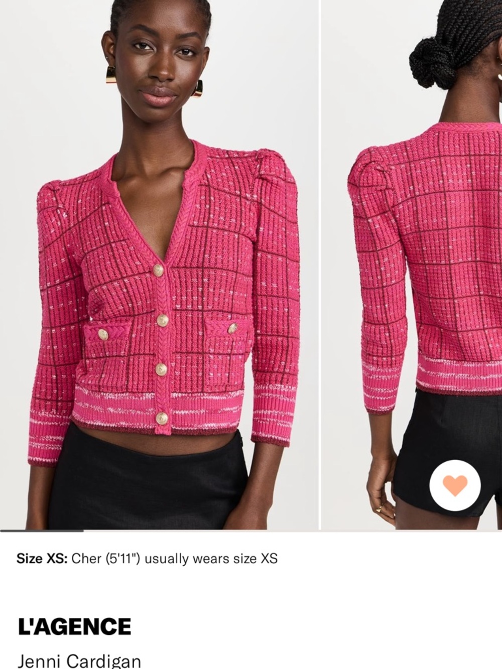 L'AGENCE Jenni Tweed Cardigan